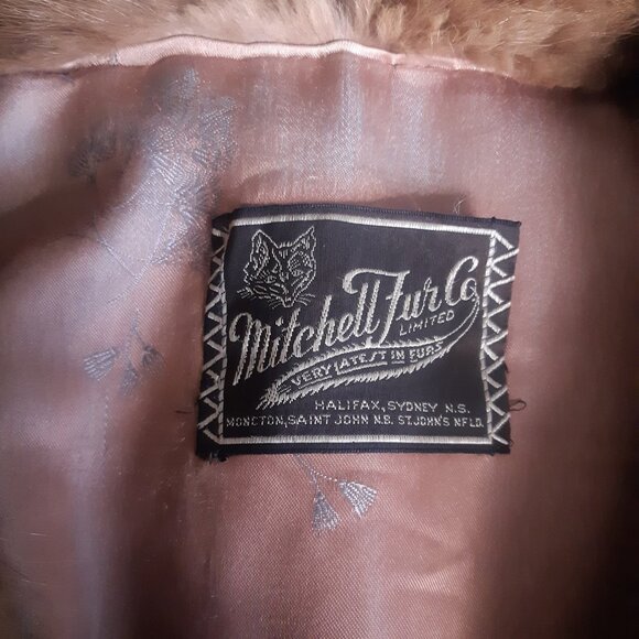 1965 Muskrat Jacket SZ S Mitchell Fur Co., Women's Beige Jacket Coat - Picture 4 of 16